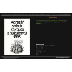 Adresář sbírek kaktusů a sukulentů 1993
