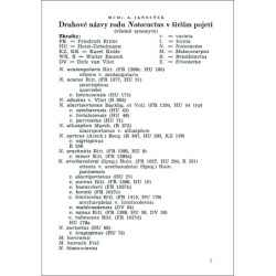 JANOUŠEK/Druhové názvy rodu Notocactus v širším pojetí včetně synonym